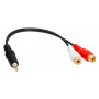 Кабель 3.5 mm jack - 2 x RCA Procast A-MJ/2RCA-F 1.5 м черный