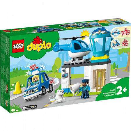 Конструктор Lego Duplo Полицейский участок и вертолет 10959 многоцветный