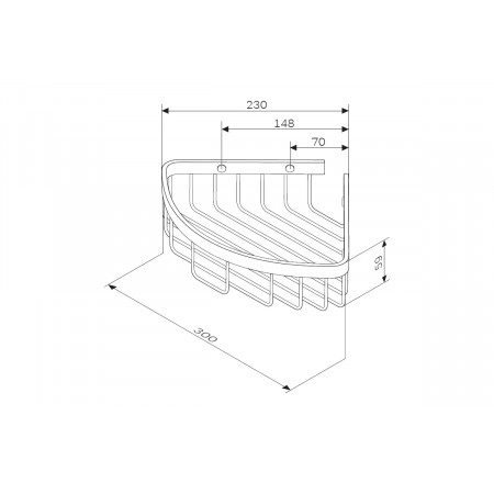 Полка для душа AM.PM Sense L (A7452222) черный