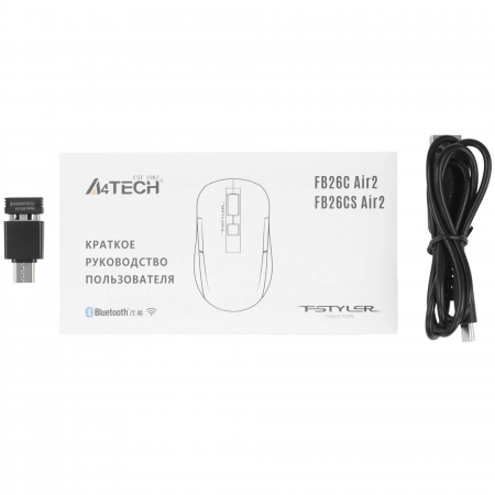 Мышь беспроводная A4Tech Fstyler FB26CS Air2 (FB26CSAir 2 Smoky Grey) серый