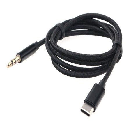 Переходник USB Type-C-3.5 mm jack Cablexpert CCAB-CM35M-1M-B 1 м черный