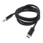Переходник USB Type-C-3.5 mm jack Cablexpert CCAB-CM35M-1M-B 1 м черный