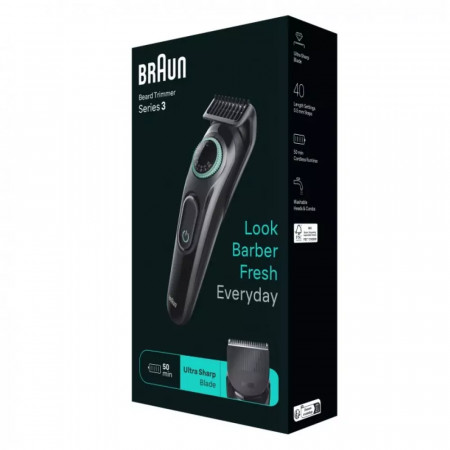 Машинка для стрижки волос BRAUN BT3421 черный