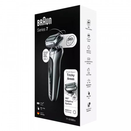 Электробритва BRAUN 71-S1000s серебристый