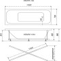 Ванна ТРИТОН Ультра 140 (Щ0000056732) белый (БЕЗ НОЖЕК)
