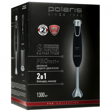 Блендер погружной Polaris PHB-1379 Silent черный