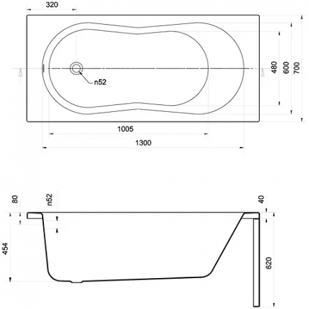 Ванна Cersanit Nike 150x70 (63346) белый