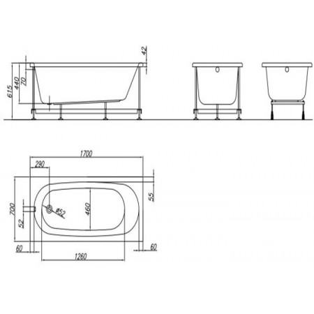 Ванна Kolpa san TAMIA 1W28 (531210) белый
