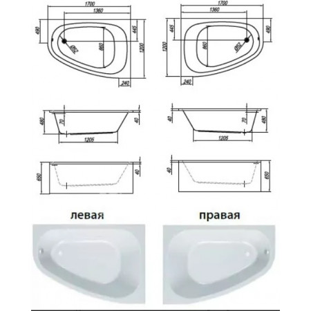 Ванна Kolpa San CHAD 170-D BASIS (5130001) белый