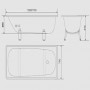 Ванна White Wave Optima L-1700 170x70см (L-1700 Optima) белый
