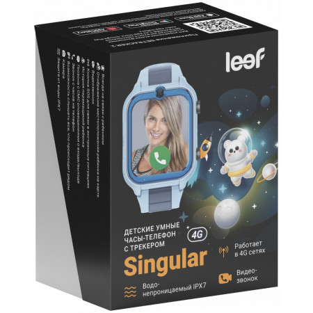 Смарт-часы LEEF Singular 37мм голубой (1 ремешок)