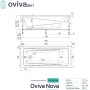 Ванна OVIVA Nova 170*70 (4607152363371) белый