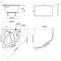 Ванна RAVAK ASYMMETRIC 170x110 L (C481000000) белая