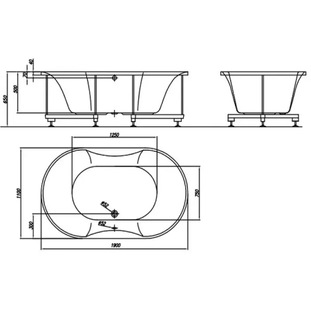 Ванна Kolpa san GLORIANA 190 BASIS (5390002) белый