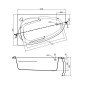 Ванна Cersanit JOANNA 150x95 (63336) белый (БЕЗ НОЖЕК)