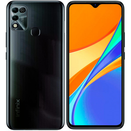 Смартфон Infinix HOT 11 Play (X688B) 4 ГБ/64 ГБ черный (Polar Black)
