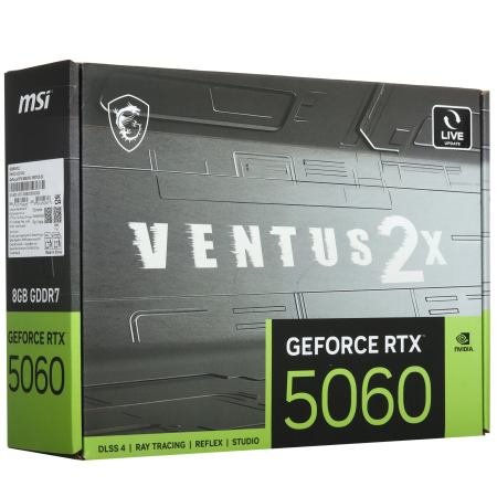 Видеокарта MSI RTX 5060 Ventus 2X (RTX 5060 8G VENTUS 2X) 8 Гб серый