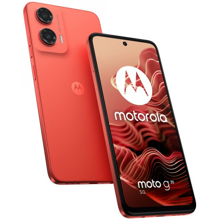 Смартфон Motorola Moto G35 (PB3J0034KZ) (NFC) 8 ГБ/256 ГБ красный (Guava Red)