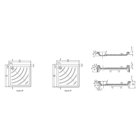 Душевой поддон Ravak ANGELA-90 PU (A007701120) белый
