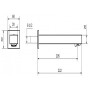Излив для ванной Teorema Quadro 0314011-001 белый