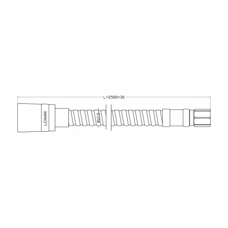 Шланг для душа Lemark (LE8052S) серебристый