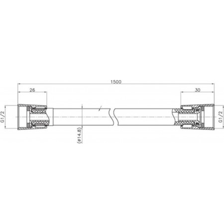 Шланг для душа Bravat P72120BW-ENG черный