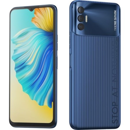 Смартфон Tecno SPARK 8P (KG7n) (NFC) 4 ГБ/64 ГБ синий (Atlantic Blue)