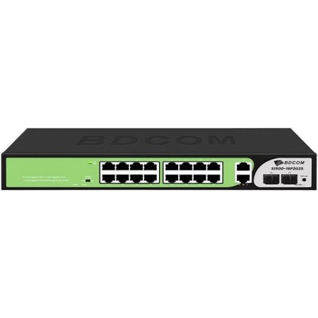 Коммутатор BDCOM S1500-16P2G2S черный