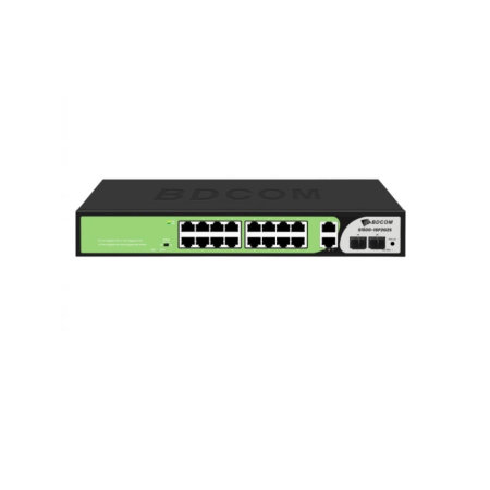 Коммутатор BDCOM S1500-16P2G2S черный
