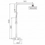 Душевая система Rose R1536F хром