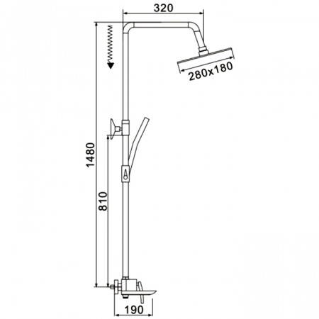 Душевая система Rose R2736F хром
