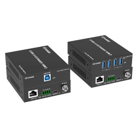 Аудио-удлинитель Infobit iTrans USB3-TR100 черный