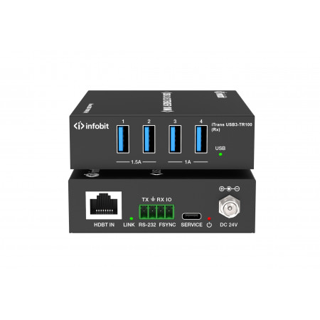 Аудио-удлинитель Infobit iTrans USB3-TR100 черный