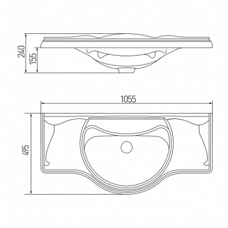 Раковина Aquaton Лаура 105 (1A706831LU010) белый