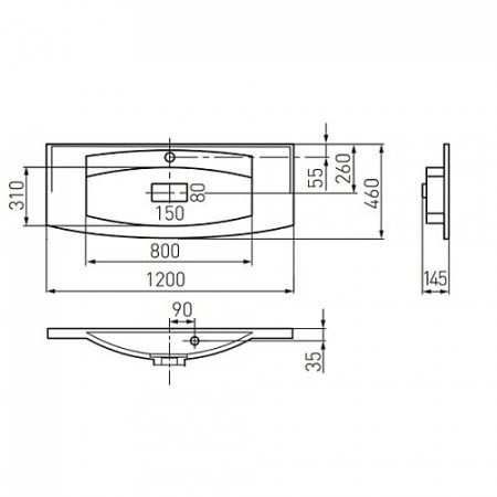 Раковина Aquaton Милан М 120 (1A70663KML010) белый