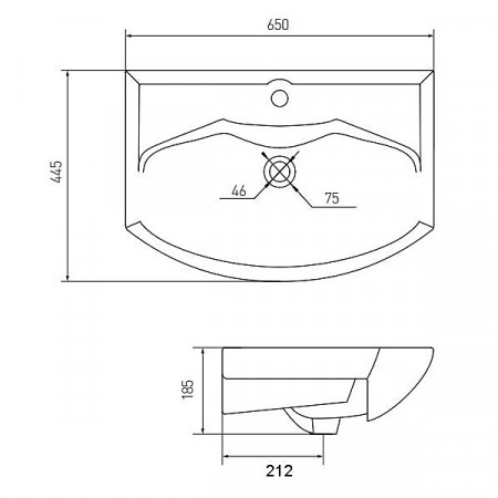 Раковина Aquaton Smile-65 (1WH207782) белый