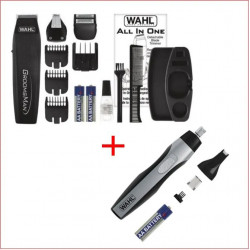 Машинка для стрижки волос Wahl Groomsman + Wahl Nose trimmer 05537-3016 + 05546-216 черный