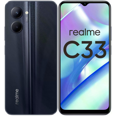 Смартфон realme C33 (RMX3624) (NFC) 4 ГБ/64 ГБ черный (Night Sea)