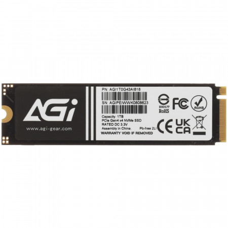 1000 ГБ SSD диск AGI AI818 (AGI1T0G43AI818-CB) черный
