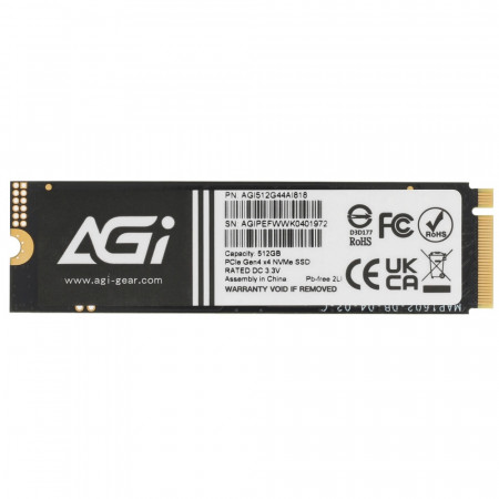 512 ГБ SSD диск AGI AI818 (AGI512G44AI818-CB) черный