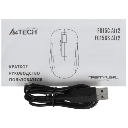Мышь беспроводная A4Tech Fstyler FG15CS Air2 (FG15CSAIR 2 BLACK) черный