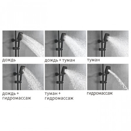Душевая система Rose R2736H черный