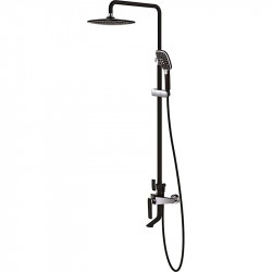 Душевая система Rose R1336H черный/хром