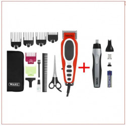 Машинка для стрижки волос Wahl Close Cut Pro + Wahl Nose trimmer 20105.0465 + 05546-216 красный