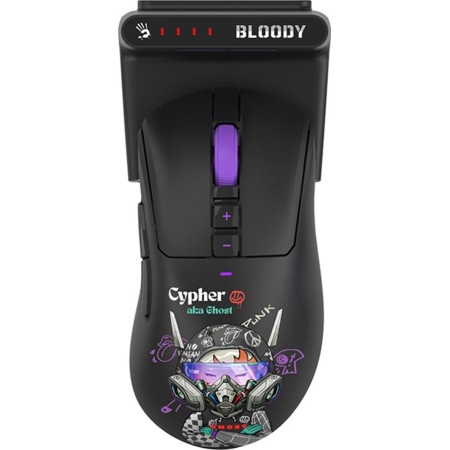 Мышь беспроводная + проводная A4Tech Bloody R73 Ultra Duo Cypher Ghost черный