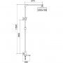 Душевая система Rose R1096 хром