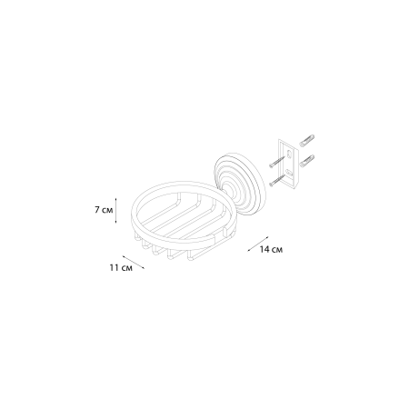 Мыльница-решётка Fixsen FX-83809A бронза