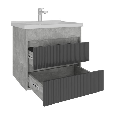 Тумбы под раковину AVK2 A2 ТН 2Я 600 К (БЕЗ РАКОВИНЫ) серый