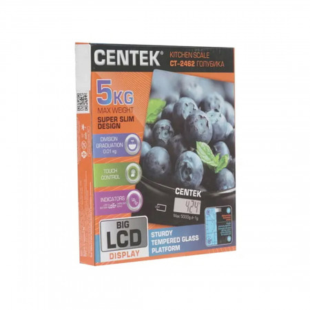 Кухонные весы Centek CT-2462 Голубика черный