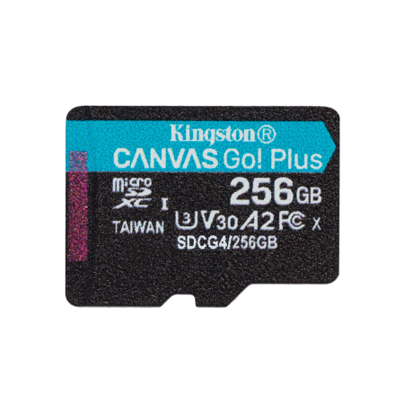 256 ГБ Карта памяти Kingston Canvas Go Plus microSDXC (SDCG4/256GBSP) черный